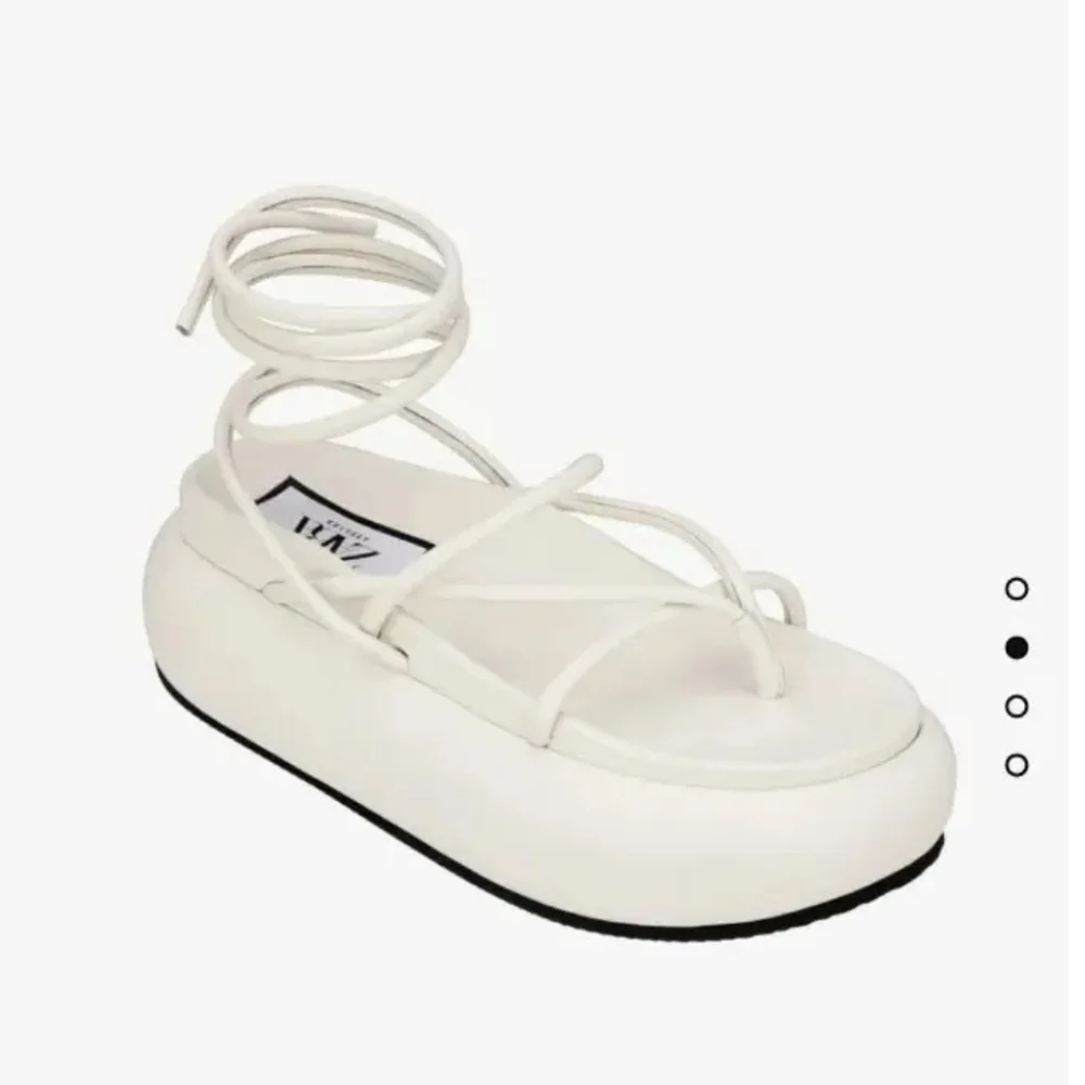 Zara Atelier Leather chunky platform lace up strappy sandal - Picture 1 of 6